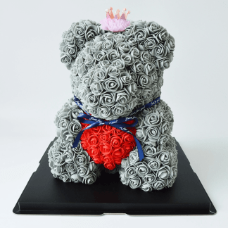Crown Princess Grey Rose Bear 40 cm