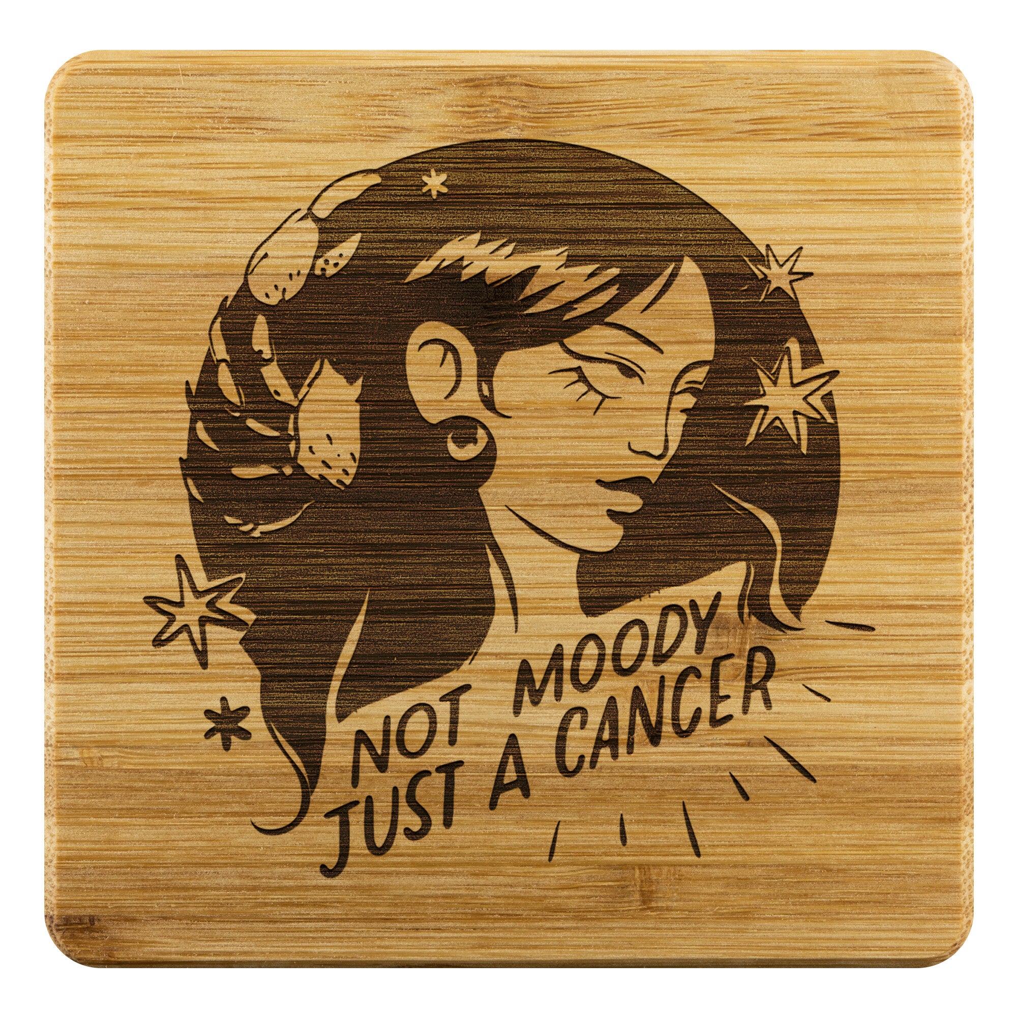 Cancer Bamboo Coaster - 4pc