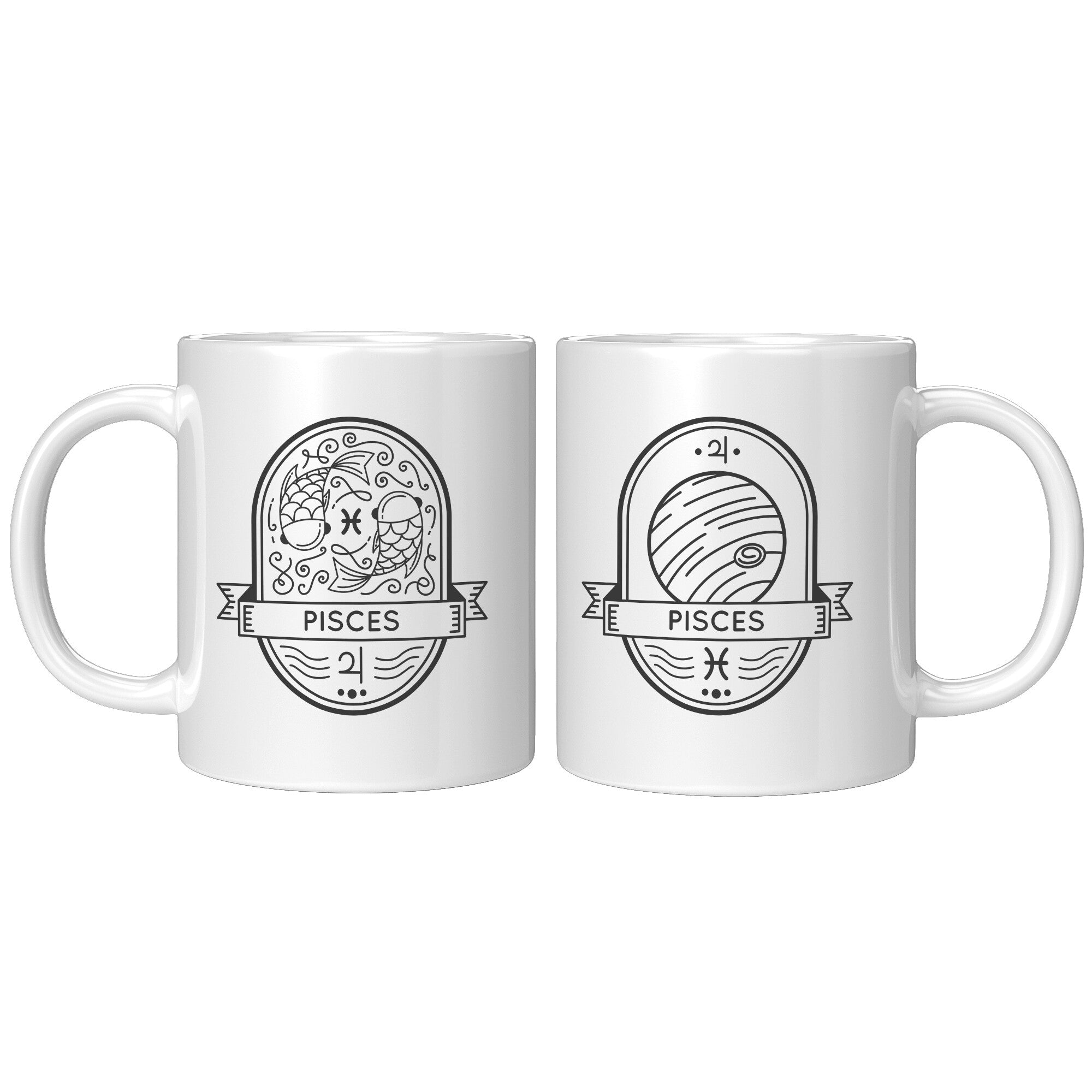 Pisces 11oz White Mug