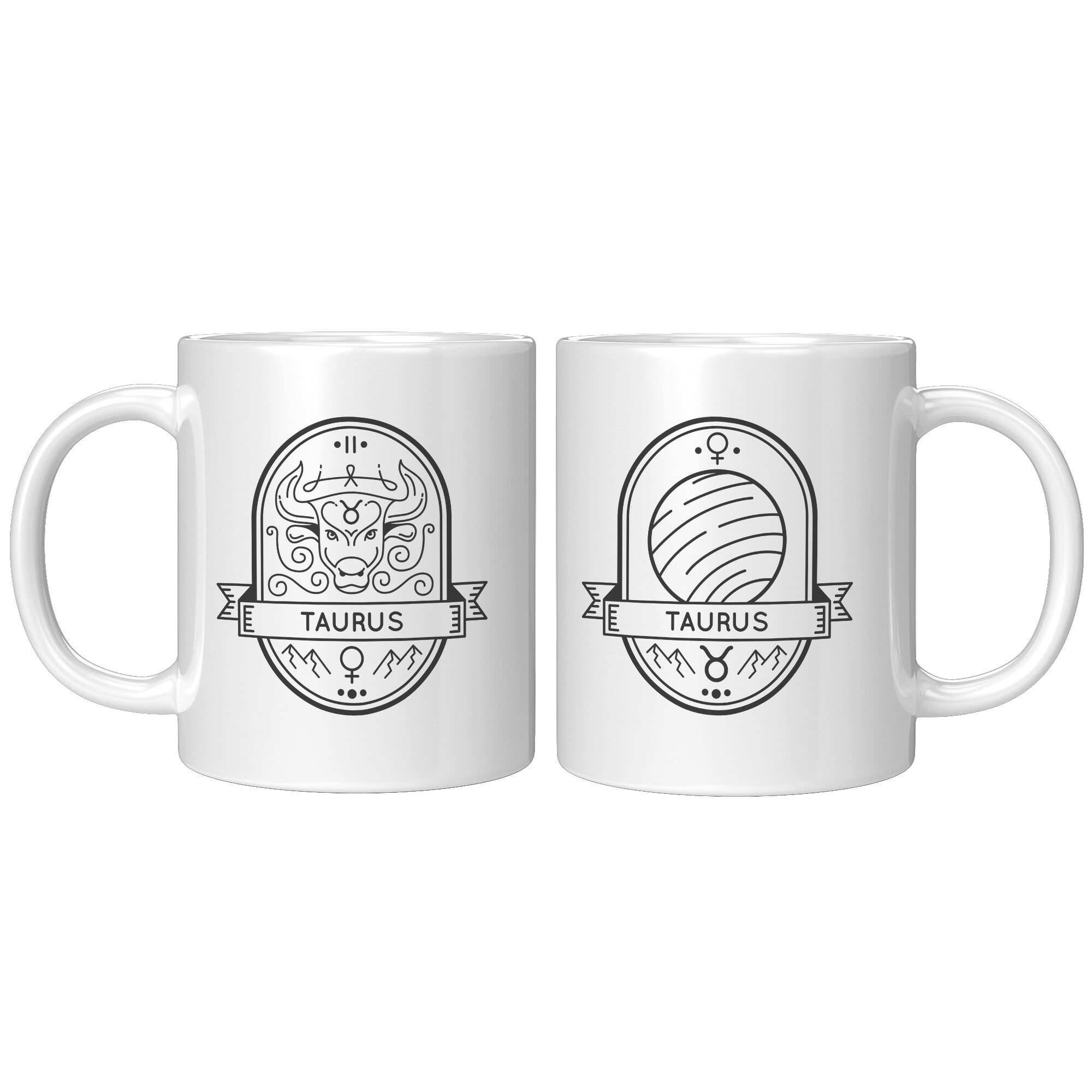 Taurus 11oz White Mug